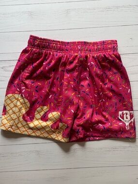 Kids Pink Sprinkle Ice Cream Cone Shorts